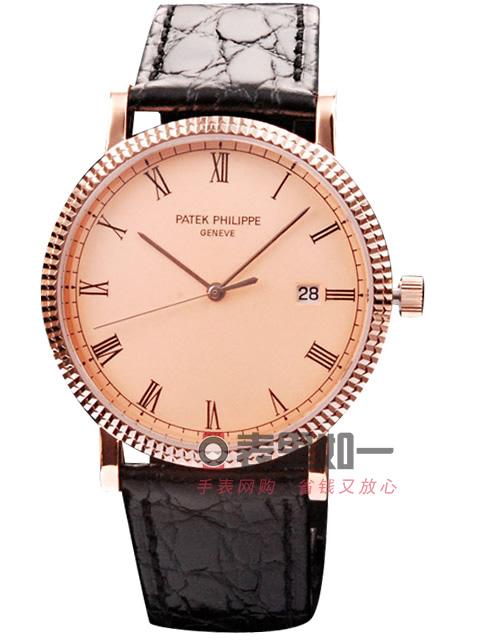 百達翡麗Patek Philipp 古典錶系列瑞士石英男士手錶 玫瑰金錶殼 米黃色錶盤