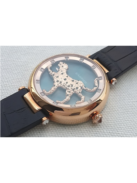 cartier 卡地亞 瑞士石英 豹紋