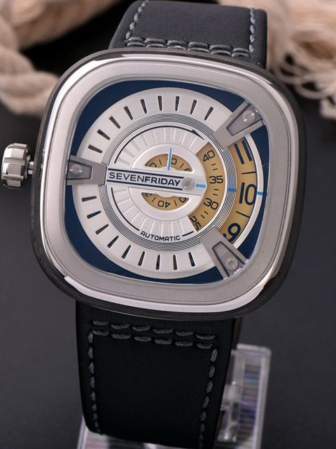 高仿七個星期五 SevenFriday手錶 白面皮帶 西鐵城（Miyota）8215機芯 