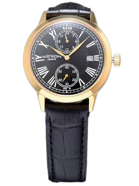 PATEK PHILIPPE百達翡麗超級復雜功能計時系列黃金色黑盤腕錶