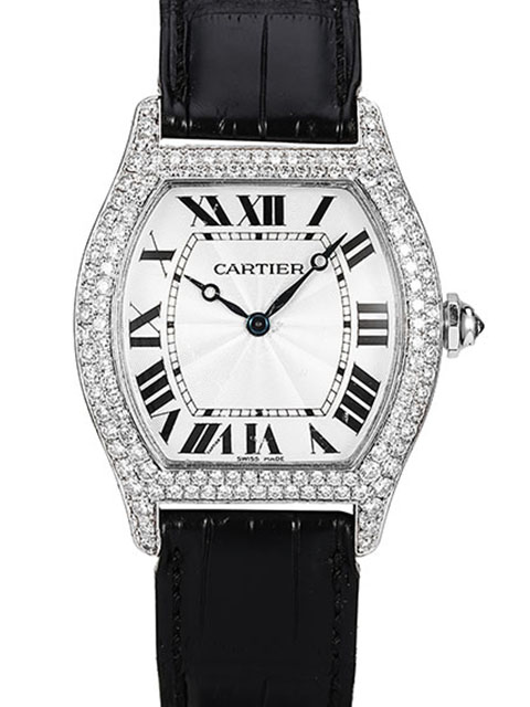 CARTIER卡地亞龜形系列WA503851鑲鉆石英腕錶
