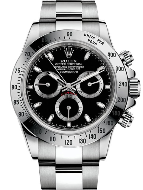 高仿勞力士手錶-ROLEX宇宙計型迪通拿系列116520-78590黑色機械腕錶