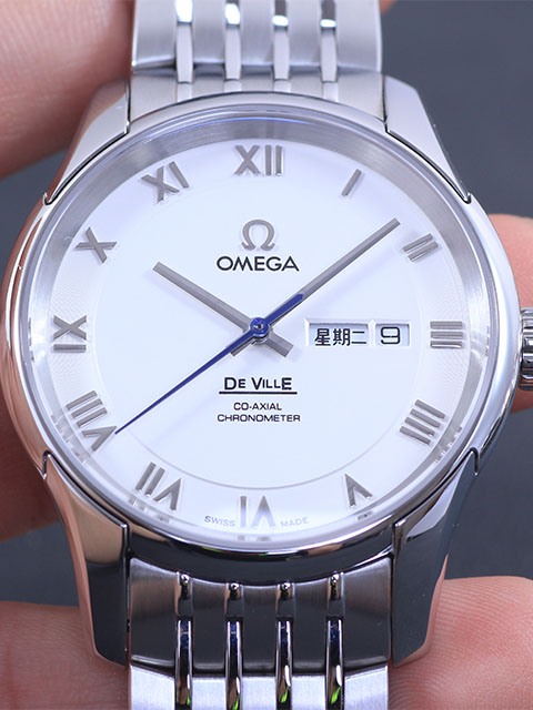 OMEGA歐米茄碟飛系列中文定制星期自動機械腕錶